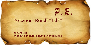 Potzner Renátó névjegykártya